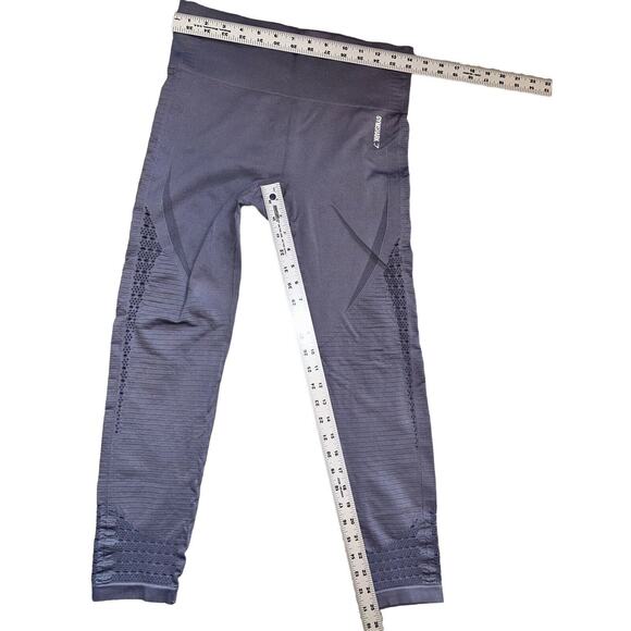 Gymshark Energy Seamless Leggings M Perforated High Rise 7/8 Length‎ Purple - Picture 4 of 6